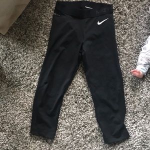 Nike Pro Black Capri’s. Size small